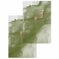 thumbnail image 1 of Sage Green Marble Kitchen Dish Towels for Drying Dishes Set of 2, Modern Ombre Abstract Ink Painting Art Waffle Weave Microfiber Hand Tea Bathroom Towels Quick Dry & Absorbent Towel 15.7x23.6, 1 of 7