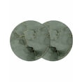 thumbnail image 1 of Sage Green Marble Round 13 Inch Placemats Set of 2, Modern Abstract Art Ink Painting HeatResistant Non Slip Place Mats for Dining Table, Wipeable Braided Kitchen Table Mats for Housewarming, 1 of 9