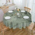 thumbnail image 1 of Sage Green Marble Round Tablecloth 60 Inch - Waterproof Fabric Table Cloth Protector, Moden Abstract Art Yellow Ink Painting Tablecloths Washable Table Cover for Kitchen Banquet Coffee Table Party, 1 of 6