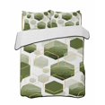 thumbnail image 1 of Sage Green Marble Summer Quilt Set Twin Size,Soft Microfiber Quilted Bedding Set with 2 Pillow Shams,Gold White Geometric Hexagon Modern Lightweight All Season Bedspread Coverlet for Bedroom 68"x86", 1 of 6