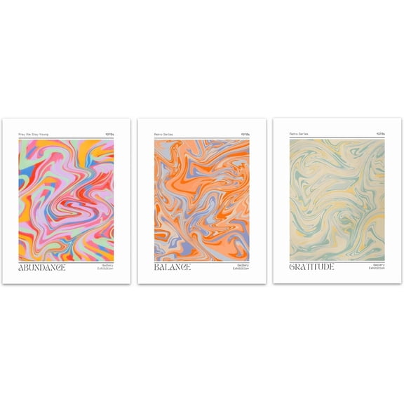 Sage Green Matisse Canvas Wall Art Poster Set of 3 Van Gogh Floral Wall Decor Paintings, Mid Century Abstract Pictures Vintage Aesthetic Prints for Living Room Bedroom Bathroom