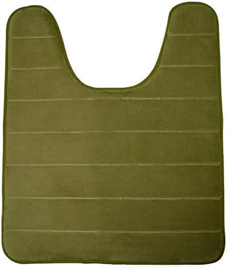 Sage Green Memory Foam Toilet Bathroom Mat, Soft and Comfortable U