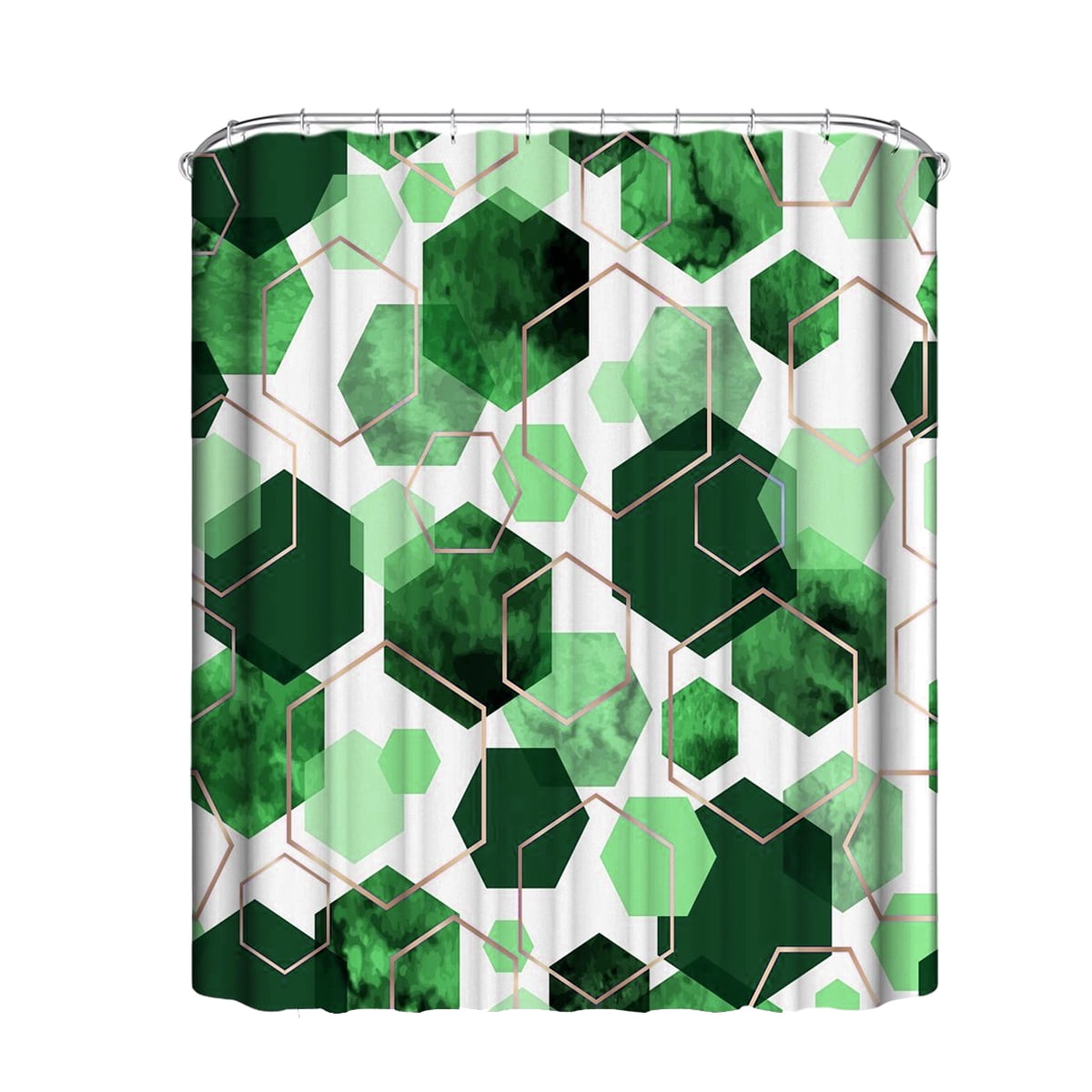 Sage Green Modern Shower Curtain for Bathroom, Geometric Art Decor ...