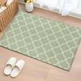 thumbnail image 1 of Sage Green Morocco 2'x3' Washable Rug, Boho Abstract Geometric Grid Plaid Non-Slip Soft Doormat Area Rugs for Entrance Bathroom Bedsides, StainResistant Carpet for Kitchen Bedroom, Entryway Floor Mat, 1 of 9