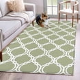thumbnail image 1 of Sage Green Morocco Area Rugs 3'x5', Washable Small Throw Rugs for Living Room Bedroom, Geometric Moroccan Abstract Art Indoor Outdoor Rug Non-Slip Low Pile Carpet Runner Reversible Floor Mats, 1 of 8