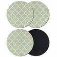 thumbnail image 1 of Sage Green Morocco Coasters Set of 4, Absorbent Coasters for Drinks, Boho Abstract Geometric Grid Plaid Coaster for Desk Coffee Table Protection, Home Decor House Warming Gifts 4", 1 of 8