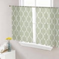 thumbnail image 1 of Sage Green Morocco Sheer Curtains 45 Inch Length 2 Panels Set Window Treatments, Boho Abstract Geometric Grid Plaid Rod Pocket Semi Curtains for Living Room/Bedroom/Kitchen Décor, 104"W x 45"L, 1 of 7