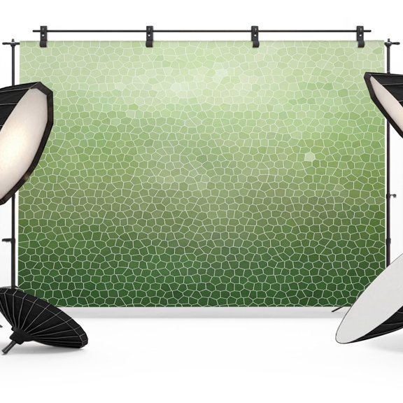 Sage Green Mosaic Backdrops for Photography, Minimalist Abstract Hexagonal Grid Soft Gradient Fabric Photo Background Sturdy Studio Props for Photo Studio, Video Recording, Booth & Photoshoot 7x5ft
