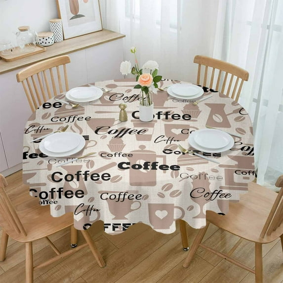Christmas Farm Garland Stripes Round Tablecloth Waterproof Wedding Decor Table Cover Christmas Party Decorative Tablecloth
