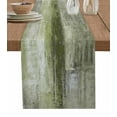thumbnail image 1 of Sage Green Oil Painting Table Runner Modern Abstract Graffiti Street Art Tablerunners 18 x 72 Inch, Table Decorations Tabletop Scarf for Summer Gathering Holiday Farmhouse Kitchen Dining Decor, 1 of 6
