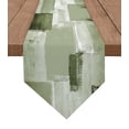thumbnail image 1 of Sage Green Oil Painting Texture Paint Modern Home Kitchen Dining Tablecloths Wedding Party Table Decoration Table Runner, 1 of 5