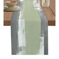 Sage Green Oil Painting Texture Paint Table Runner ration Home r Dinner