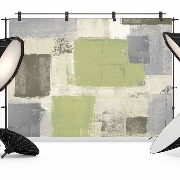 Sage Green Ombre Backdrop for Photoshoot,Photography Photo Studio Background Wall Backdrop,Retro Abstract Mottled Geometric Back Drop Banner Panel for Portraits Wedding Party Live Streaming 7x5Ft