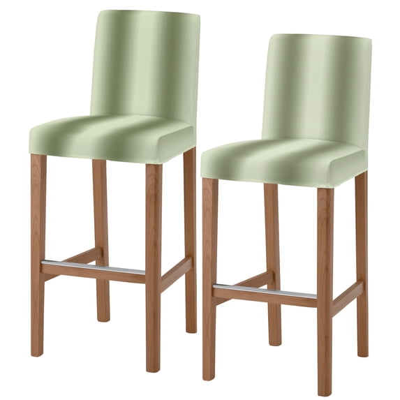 Sage Green Ombre Bar Stool Cover Set of 2, Farmhouse Green Gradient Modern Art Stretch Bar Chair Cover, Removable Washable Pub Counter Stool Chair Slipcover for Kitchen Dining Room Pub Cafe