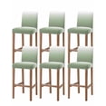thumbnail image 1 of Sage Green Ombre Bar Stool Covers Set of 6, Modern Sage Green Abstract Art Stretch Washable Bar Chair Covers with Backs, Removable Pub Counter Height Chair Cover for Kitchen Dining Room Cafe, 1 of 7