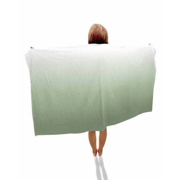 Sage Green Ombre Beach Towels Oversized Super Absorbent, Modern Sage Green Abstract Art Lightweight Bath Towel Quick Dry Sets For Bathroom/Pool/Rv Camping/Beach Play/Gym Room/Picnic 23"x47"