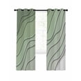 thumbnail image 1 of Sage Green Ombre Blackout Curtains 54 Inches Long for Bedroom, Modern Geometric Abstract Art Aesthetics Thermal Insulated Room Darkening Black Out Window Curtain Panels Grommet Drapes for Living Room, 1 of 8