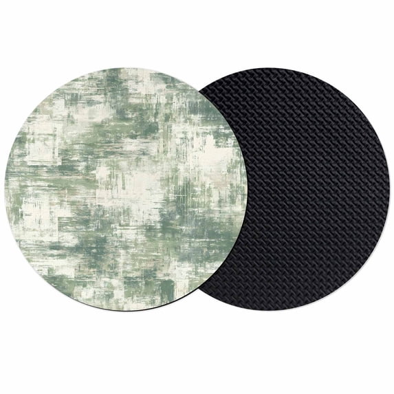 Sage Green Ombre Coasters Set of 2, Absorbent Coasters for Drinks, Gradient Abstract Art Vintage Grey Coaster for Desk Coffee Table Protection, Home Decor House Warming Gifts 4"