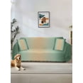 thumbnail image 1 of Sage Green Ombre Couch Cover for 2 Cushion Sofa, Modern Yellow Gradient Farmhouse Art Washable Loveseat Sofa Covers Slipcover for Sectional Sofas L-Shaped, Couch Throw Cover 71"x118", 1 of 9