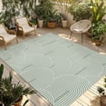 thumbnail image 1 of Sage Green Ombre Outdoor Rug for Patio/Deck/Porch, Non-Slip Large Area Rug 4 x 6 Ft, Farmhouse Stripes Modern Abstract Art Indoor Outdoor Rugs Washable Area Rugs, Reversible Camping Rug Carpet Runner, 1 of 8