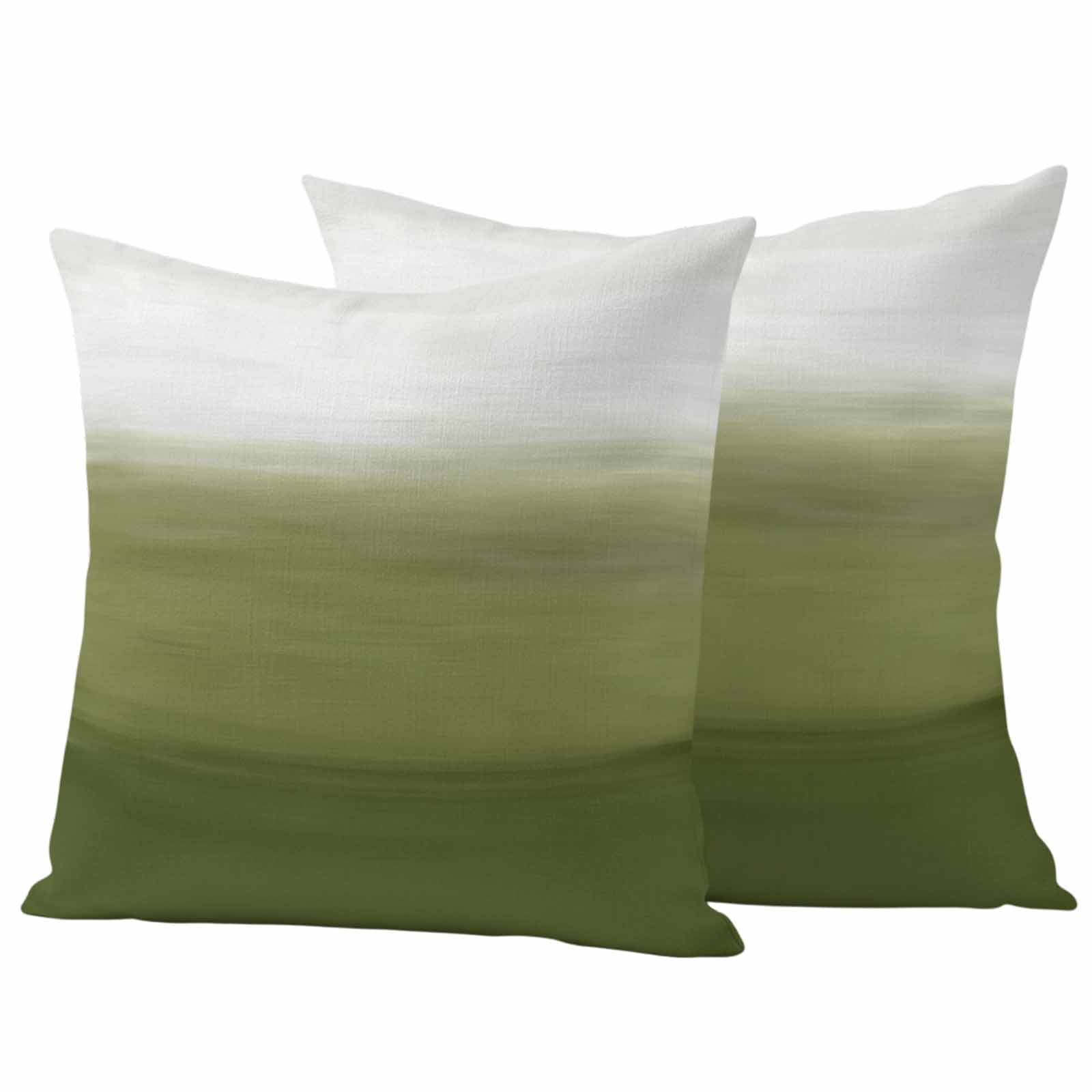 Sage Green Ombre Outdoor Waterproof Pillow Covers, Modern Abstract Art Texture Decorative Square Throw Pillowcase Sofa Cushion Sham for Patio/Couch/Chair, 26"x26" 2 Pack