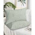 thumbnail image 1 of Sage Green Ombre Pillow Cases Standard Size Set of 2 - Microfiber Bed Throw Pillow Covers, Farmhouse Stripes Modern Abstract Art Decorative Lumbar Pillow Cover with Envelope Closure for Sofa 20"x26", 1 of 6