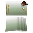 thumbnail image 1 of Sage Green Ombre Placemats Set of 6, Modern Sage Green Abstract Art Placemats for Dining Table, Place Mats for Kitchen Tabletop, Waterproof Wipeable Dining Table Mats Set, 1 of 9