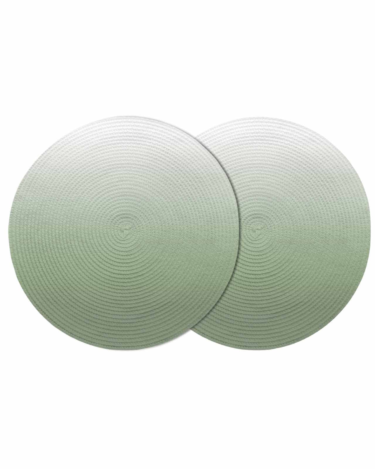 Sage Green Ombre Round 13 Inch Placemats Set of 2, Modern Sage Green ...