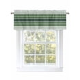thumbnail image 1 of Sage Green Ombre Stripe Curtain Valances for Windows, Farmhouse Striped Gradient Kitchen Valance Window Treatment, Light Filtering Block Curtains for Bathroom/Bedroom/Living Room 60'' x 18'', 1 of 9