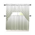 thumbnail image 1 of Sage Green Ombre Stripe Swag Curtains for Living Room/Bedroom Windows, Modern Abstract Gradient Striped Kitchen Curtains and Valances Set 36 Inch Length, Light Filtering Swags Valance Curtain Panels, 1 of 5