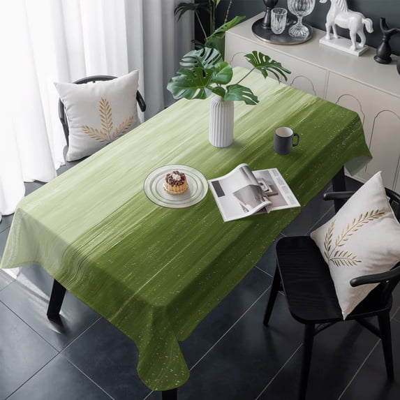 Sage Green Ombre Table Cloth Waterproof Tablecloths, Modern Abstract Art Ocean Oil Painting Tablecloth Dining Table Cover for Kitchen Party Tabletop Outdoor, Rectangle Tablecloth 60x120 Inch