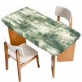 thumbnail image 1 of Sage Green Ombre Table Cloths for 3 Foot Rectangle Tables, Gradient Abstract Art Vintage Patio Waterproof Elastic Fitted Tablecloths, Washable Rectangular Table Cover for Camping, 1 of 8