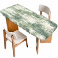 thumbnail image 1 of Sage Green Ombre Table Cloths for 8 Foot Rectangle Tables, Gradient Abstract Art Vintage Grey Patio Waterproof Elastic Fitted Tablecloths, Washable Rectangular Table Cover for Camping, 1 of 8