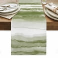 thumbnail image 1 of Sage Green Ombre Table Runner - 48 Inch Long, Kitchen Dining Table Runner Dresser Scarves, Modern Abstract Art Farmhouse Farmhouse Decor for Coffee Tables Wedding Party Banquet, 1 of 8