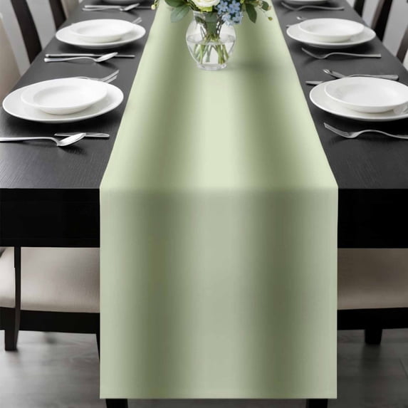 Sage Green Ombre Table Runner 72 Inches Long, Modern Abstract Art Farmhouse Gradient Kitchen Coffee Dining Table Decoration for Home Party Birthday Wedding Home Decor 13x72 Inches