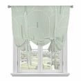 thumbnail image 1 of Sage Green Ombre Tie Up Curtains 45 Inches Long, Kitchen Window Curtains Over Sink, Farmhouse Stripes Modern Abstract Art Small Window Curtains Shade Balloon Curtains Valances for Bedroom 34"x45", 1 of 8