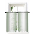 thumbnail image 1 of Sage Green Ombre Tier Curtains 45 Inch Length,Sheer Curtains for Bedroom Living Room Window Sage Green White Gradient Modern Rod Pocket Drapes Kitchen Curtains Small Half Window 27.5"x45" 2 Panels, 1 of 7