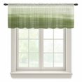 thumbnail image 1 of Sage Green Ombre Valance Curtains for Kitchen/Living Room/Bathroom/Bedroom Window, Rod Pocket Small Topper Half Short Window Curtains Voile Sheer Scarf, Modern Abstract Art Ocean Oil Painting 42"x18", 1 of 8