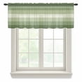thumbnail image 1 of Sage Green Ombre Valance Curtains for Kitchen/Living Room/Bathroom/Bedroom Window, Rod Pocket Small Topper Half Short Window Curtains Voile Sheer Scarf, Sage Green Gradient Woods Farmhouse 54"x18", 1 of 8