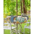 thumbnail image 1 of Sage Green Orange Fall Outdoor Tablecloth - 54 Inch Round Table Cover, Thanksgiving Sunflower Maple Leaf Rustic Waterproof Outdoor Table Cloth with Umbrella Hole & Zipper for Picnic/Patio, 1 of 5