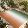 thumbnail image 1 of Sage Green Orange Ombre Outdoor Rug for Patio/Deck/Porch, Non-Slip Large Area Rug 6 x 9 Ft, Abstract Modern Gradient Indoor Outdoor Rugs Washable Area Rugs, Reversible Camping Rug Carpet Runner, 1 of 8