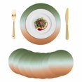 thumbnail image 1 of Sage Green Orange Ombre Round 13 Inch Placemats Set of 8, Contemporary Abstract Gradient HeatResistant Non Slip Place Mats for Dining Table, Wipeable Braided Kitchen Table Mats for Housewarming, 1 of 9