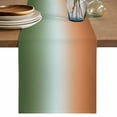 thumbnail image 1 of Sage Green Orange Ombre Table Runner 72 Inches, Contemporary Abstract Gradient Bed Runner Dresser Scarves Tabletop for Indoor Outdoor Parties/Ceremony/Banquet, 18" x 72", 1 of 9
