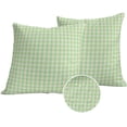 thumbnail image 1 of Sage Green Outdoor Pillow Covers 26x26 Set of 2,Waterproof Patio Throw Pillowcase Protectors,Grid Checkered Plaid Gingham Lattice Trellis Decorative Pillow Shams Cushion Covers for Seat Bed Couch, 1 of 8