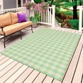 thumbnail image 1 of Sage Green Outdoor Rug for Patio/Deck/Porch, Non-Slip Large Area Rug 3 x 5 Ft, Grid Checkered Plaid Gingham Lattice Trellis Indoor Outdoor Rugs Washable Area Rugs, Camping Rug Carpet Runner, 1 of 8