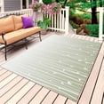 thumbnail image 1 of Sage Green Outdoor Rug for Patio/Deck/Porch, Non-Slip Large Area Rug 4 x 6 Ft, Floral Stripe Gradient Simple Branch Texture Indoor Outdoor Rugs Washable Area Rugs, Camping Rug Carpet Runner, 1 of 8