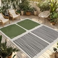 thumbnail image 1 of Sage Green Outdoor Rug for Patio/Deck/Porch, Non-Slip Large Area Rug 4 x 6 Ft, Modern Painting Farmhouse Striped Abstract Art Indoor Outdoor Rugs Washable Area Rugs, Camping Rug Carpet Runner, 1 of 8