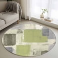 thumbnail image 1 of Sage Green Paint Round Area Rugs 3 ft, Abstract Mottled Washable Small Area Rug with Non-Slip Sturdy Edge Binding Round Front Door Mat Floor Carpet for Entryway, 1 of 9