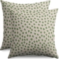 thumbnail image 1 of Sage Green Pillow Covers 18x18 Set of 2 Sage Cream Polka Dot Boho Style Print Decorative Throw Pillow Cases Outdoor Farmhouse Decoration for Sofa Couch Bed, 1 of 6