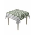 thumbnail image 1 of Sage Green Pine Leaves Suqare Tablecloth - 60 x 60 Inch, Abstract Art Geometric Gray Plaid Waterproof & StainResistant Tablecloth, Washable Oil-proof Table Cover for Dining/Party/Wedding/Buffet, 1 of 9